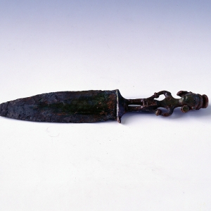 Bronze dagger with a human-shaped handle
