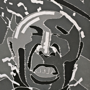 2000.6.15，122×81cm，木刻版画，2000年